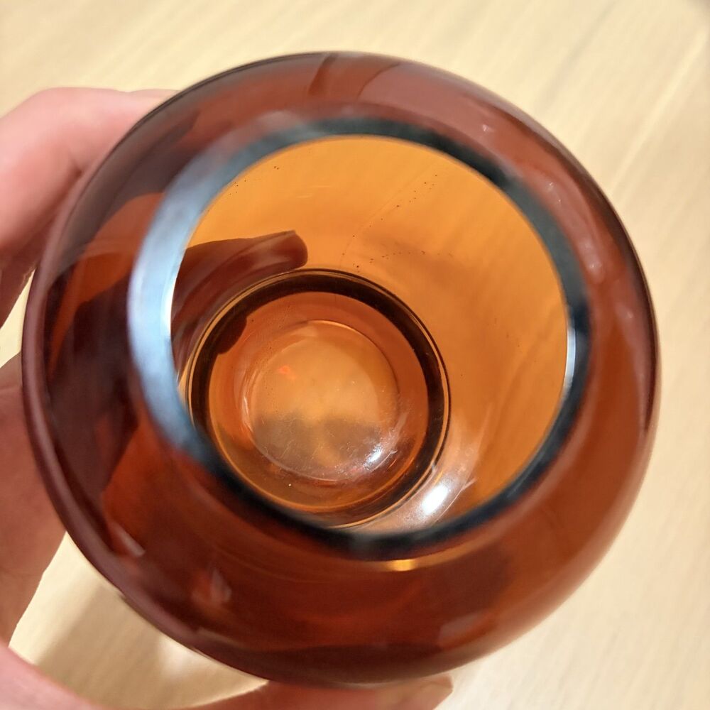 CB2 Coco Smoked Amber Glass Tealight Candle Holder EUC - Picture 5 of 6